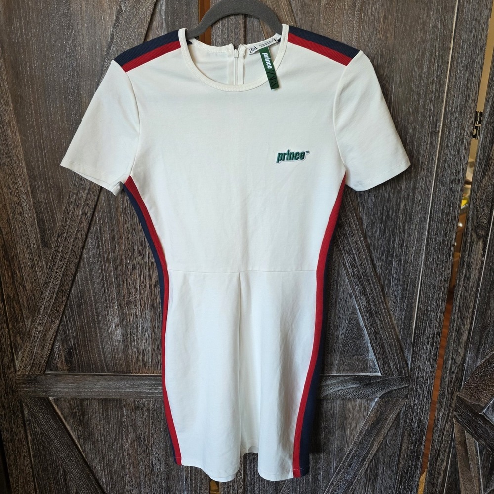 Zara Romper Women's Size Medium White Red & Navy Stripes Prince Jumpsuit Shorts